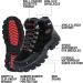 Spukep Women's Waterproof Mid Hiking Boots - Black/Cherry Tomato - Buy Online on GoSupps.com