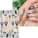 JMEOWIO 9 Sheets Halloween Nail Art Stickers Decals Self-Adhesive Black Star Ghost Pumpkin Nail Supplies Nail Art Design Decoration Accessories - Buy Online on GoSupps.com