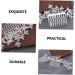 minkissy the Rhinestone Alloy Hair Comb Bridal Headpieces for Wedding hairpin Wedding Bridal Hair Comb bridal accessories Wedding Flower Hair Comb bride decorate the Accessories - Buy Online on GoSupps.com