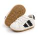 RVROVIC Baby Boys Girls Sneakers Anti-Slip Oxford Loafer Flats Infant Toddler PU Leather Soft Sole Baby Shoes 6-12 Months 2 White Black