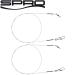 SPRO Matt Black Leader 7x7 Wire - 2 steel fronts for spin fishing pike prime for spin fishing spider leader for predatory fish 20cm / 0.27mm / 5kg - 11LB