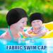 3 Pack Elastic Swimming Caps - Comfortable Non-Slip Unisex Fabric Caps for Women Men & Children - Black - Buy Online on GoSupps.com