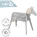 Roba Wooden Horse for Garden | Vaulting Horse with Mane & Tail | Solid Gray Play Horse for Gymnastics & Riding - Buy Online on GoSupps.com