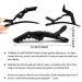 39 Pcs Butterfly Hair Clamps Clips Set with Non-slip Grip - Alligator Hair Clips, Croc Clips, Rat Tail Comb Included - Styling Hair Salon Tool for Girls in Black - Buy Online on GoSupps.com