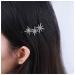 Inilbran Vintage Crystal Star Hair Clip Silver Crystal Wedding Hair Barrettes Vintage Cz Star Hairpin Barrette Sparkly Cz Hair Pins Hairclip Decorative Bobby Pins Crystal Wedding Headpieces for women