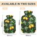 Lemon Hot Water Bottle with Cover | 1L Small Hot Water Bag for Pain Relief | BPA Free Heat & Cold Therapy - Buy Online on GoSupps.com