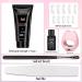 Lofuanna Poly Gel Nail Kit - Nude Poly Extension Gel Starter Kit with Nail Lamp and Slip Solution - DIY Nail Strengthener for Beginners - Buy Online on GoSupps.com