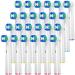 Replacement brush heads for oral B 24 pack electrical toothbrush heads for oral B brown Classic Precision Clean brush heads Fit Professional Care Vitality Pro Smart Genius Series and more ... White 1 piece (24 Pack)