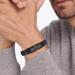 VNOX Custom Engraved Leather Medical Alert ID Bracelet for Men - Handmade Two-Tone Adjustable Wristband for Diabetes Insulin - 6.5-8.4 Inches - Buy Online on GoSupps.com