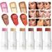 Stick Concealer-Stick Highlighter Makeup Stick Stick Powder Blusher Long Lasting Waterproof Face Makeup Cream Stick for Mature Skin Cheeks 4 - Buy Online on GoSupps.com