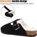 MAIITRIP Women's Wide Orthotic Clogs - Cork Slippers with Arch Support for Plantar Fasciitis & Adjustable Buckle - Indoor/Outdoor Fur Lined House Shoes - Size 10 Black - Buy Online on GoSupps.com