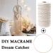 152pcs Macrame Kit for Beginners - 3mm x 220yards Natural Cotton Cord with Supplies for Macrame Plant Hanger - Wooden Beads, Rings, Sticks, Metal Rings - Buy Online on GoSupps.com