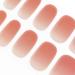 DANNI & TONI 28 Stickers Semi Cured Nail Wraps Soft Self-Adhesive Gel Nail Stickers(Tipsy) Salon-Quality Gel Nail Polish Strips Manicure Stickers Set Light Red Gradient with Fine Shimmer