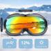 AKASO Kids Ski Goggles - Anti-Fog, UV Protection, Double-Layer Spherical Lenses - Black Frame/Grey Lens with Revo Red - Buy Online on GoSupps.com