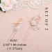 IYOU Bridal Hairpins - Rose Gold Sparkling Crystal Pearl Hair Accessories for Women & Girls (2 Pieces) - Buy Online on GoSupps.com