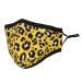 Washable Reusable 3 Layers Cotton Cloth - Light Yellow - Leopard Pattern One Size Fits Most
