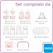 MAM Easy Start Anti-Colic Bottle Set - 8 Bottles in 130ml, 160ml, and 260ml Sizes - Pink - 1 Start Nan Dummy, 4 Sealing Disks, 1 Soft Spout, 1 Handle - 730g - Single - Buy Online on GoSupps.com