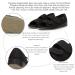 LEEWEE Open Toe Diabetic Sandals Extra Wide Width - Adjustable Closure for Elderly & Arthritis - Black (Size 40) - Buy Online on GoSupps.com