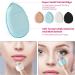 HEYMKGO 4 Triangle Powder Puff & 2 Mini Makeup Sponge Pads - Velvet Set for Face and Eyes, Reusable Wet/Dry Foundation Applicator, Blue - Buy Online on GoSupps.com