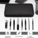 ASH ISLAND Black Stainless Nail Clippers Set - 12 in 1 Manicure Pedicure Kit for Men and Women with Luxury Nail File and Scissors - Portable Travel Case Included - Buy Online on GoSupps.com
