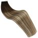 Ugeat Tape In Extensions - Dark Brown to Chestnut Brown & Bleach Blonde Ombre - Seamless Balayage - 20 Pieces 50cm - High-Quality Hair Extensions - Buy Online on GoSupps.com
