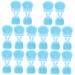 FOMIYES 32 Pcs Rabbit Ears Facial Brush Silicone Face Scrubbers Facial Cleansing Face Cleanser for Women Silicone Face Cleanser Exfoliator Brush Washing Machine Silica Gel Handheld Miss Light Bluex8pcs 7.5x7.5cmx8pcs