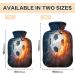 ZZXXB Football Hot Water Bottle with Fleece Cover - 2L PVC Heating Bag for Pain Relief | Neck Shoulder Hand Warmer & Cold Therapy - Buy Online on GoSupps.com