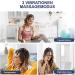 Upgrade Black Electrical Scalp Massager - 10 Vibrating Contacts 3 Spa Modes for Deep Relaxation & Stress Relief - Buy Online on GoSupps.com