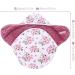 Ultra Thick Swaddle Blanket with Hat | 90 x 90 cm | Geometric Leaves Design | Pink Flowers | Stroller, Baby Carrier, High Chair, Shopping Cart | 6-12 Months - Buy Online on GoSupps.com