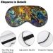 Rainbow Psychedelic Spiral Paisley Sleep Mask for Women | Adjustable Eye Shades with Elastic Strap Comfortable & Stylish Sleep Accessory - Buy Online on GoSupps.com