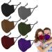 Reusable Cloth Face Masks Washable - 4 Layer 4D Anti Fogging Adult Face Mask with Nose Wire, Breathable Adjustable Mask Multicolor-1