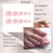 RODAKY 24PCS French Press On Toenails - Short Square Full Cover Glue On False Toe Nails for Women and Girls (Pink French) - Buy Online on GoSupps.com