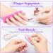 MELLIEX Nail File and Buffer Manicure Kit 12-Pack - Cuticle Trimmer, Nippers, Pusher, Brush, Toe Separator - Nail Care Set for Natural and Acrylic Nails (Multi-Colored) - Buy Online on GoSupps.com
