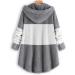Hanxiulin Women's Oversized Plush Jacket - Warm Lined Fleece Winter Coat with Long Hood - Stylish Gray Autumn Outerwear - Buy Online on GoSupps.com