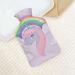 Rainbow Unicorn Hot Water Bottle with Plush Cover - Hand Warmer for Adults & Kids - 26.5x15.3cm | International Shipping Available - Buy Online on GoSupps.com