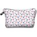 PREMYO Cosmetic Bag Small for Handbag - Makeup Bag Ladies Make Up Bag - Pencil Case Girls Case Pens Anchor