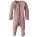 L'Ovedbaby Girls' Organic Baby Snap Footie 0-3 Months Mauve