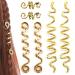 Hair Spiral Clips Yueser 6 Pieces Viking Spiral Hair Beads Rotating Spiral Hair Clips Metal Braids (3 Sizes)