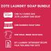 ZOTE Pink Laundry Detergent Bar Soap Bundle - 14oz Soap Bamboo Holder Sisal Bag & DIY Recipe | Foxtail Collective - International Shipping - Buy Online on GoSupps.com