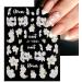 JMEOWIO 3D Embossed Spring Flower Nail Art Stickers Decals Self-Adhesive 5D Colorful Summer Floral Nail Supplies Nail Art Design Decoration Accessories 4 Sheets - Buy Online on GoSupps.com
