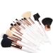 ZOREYA 15pcs Rose Gold Makeup Brushes Set - Professional Luxury Synthetic Brushes for Foundation, Powder, Concealers, Eye Shadows - Includes Vegan Leather Bag - Buy Online on GoSupps.com