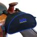 TrailMax Original Pommel Pocket Saddle Bag for Western & Endurance Saddles Cellphone Saddle Horn Bag Saddle Horn Bag for Horses Trail Riding Cellphone Pommel Pocket Blue Piping