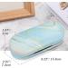 Moko Double-Sided Glasses Case with Mirror - Scratch-Resistant Wearable Holder for Glasses Reading Glasses & Contact Lenses - Marble Light Blue - Buy Online on GoSupps.com