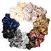 Satin Silk Hair Scrunchies - Pack of 12 Assorted Multicolored Hair Ties for Women and Girls - Buy Online on GoSupps.com
