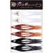RC ROCHE ORNAMENT 6 Pcs Womens Thin Curved Eyelet Hair Clips - No Slip Grip Beauty Accessory in Clear Brown and Black - Pack of 6 - Buy Online on GoSupps.com