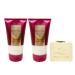Bath & Body Works Luminous 2 Pack Exfoliating Glow Body Scrub Gift Set with a Creamy Rose Bar Soap - Full Size