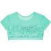 Aislor Girls Sparkly Sequins Cap Sleeve Fitness Crop Top - Mint Green, 6 Years - Buy Online on GoSupps.com