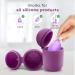 Reusable Silicone Menstrual Cup Case & Sterilizer - EcoBlossom Portable Cleaner & Microwave Steamer - Purple - Buy Online on GoSupps.com