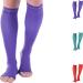 Doc Miller Open Toe Compression Socks 1 Pair 20-30mmHg Support Circulation Recovery Shin Splints Varicose Veins Violet X-Large