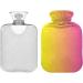 Yellow Pink Gradient Hot Water Bottle with Cover - 2L Heating Bottle for Pain Relief & Warmth | Ideal Hand & Feet Warmer for Women - International Shipping Available - Buy Online on GoSupps.com